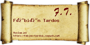 Fábián Tardos névjegykártya